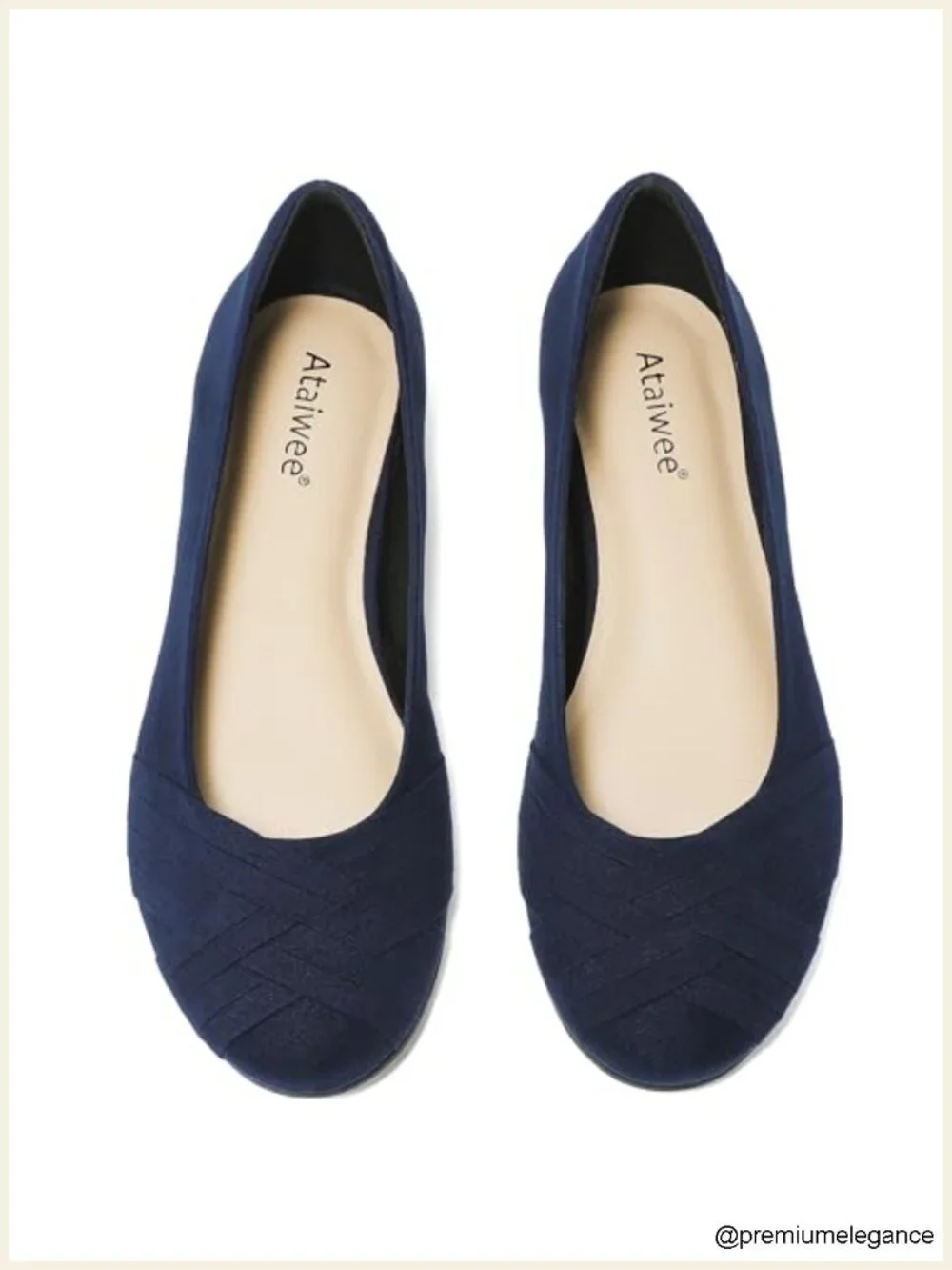 Comfortable Wide Width Ballet Flats - Lightweight Round Toe Slip-On Walking